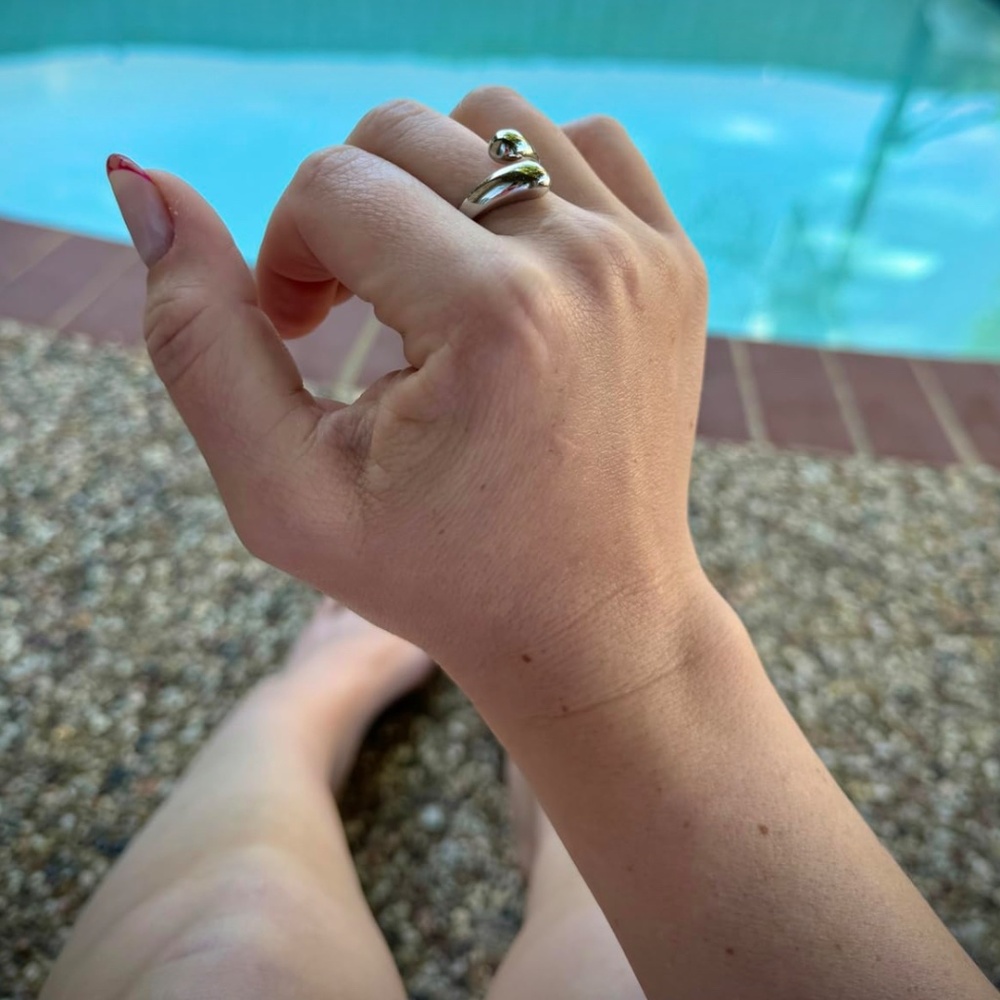 Neiman Marcus 14K Gold Plated Chunky Open Twist Stackable Ring